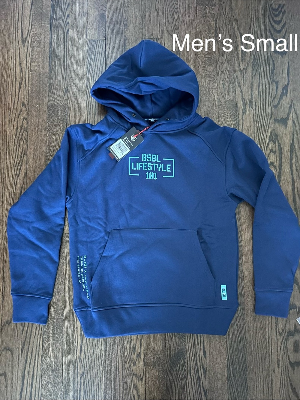 Adult NWT Baseball Lifestyle 101 BL101 Men’s Off Field Performance Hoodie Navy S